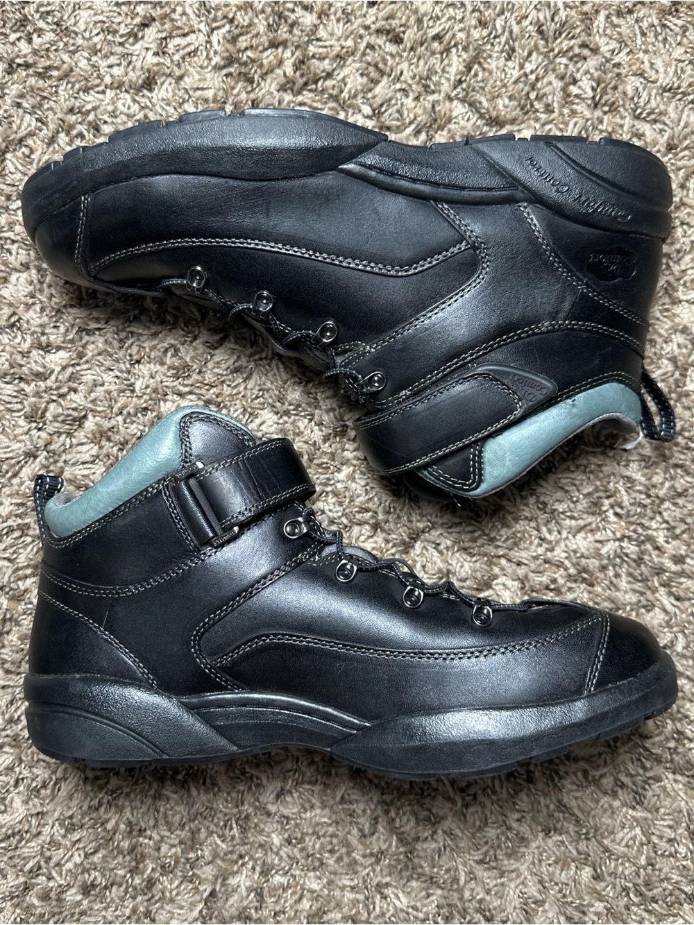 Dr. Comfort Men's Black Leather Therapeutic diabetics Hiking boots Size 11
